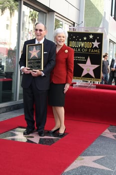LOS ANGELES, OCT 14 -  Hal David, Wife at the Ceremony to Bestow a Star on the Hollywood Walk of Fame for Hal David at the Musicians Institute on October 14, 2011 in Los Angelees, CA photo