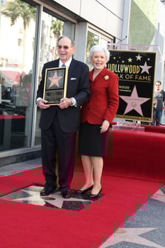 LOS ANGELES, OCT 14 -  Hal David, Wife at the Ceremony to Bestow a Star on the Hollywood Walk of Fame for Hal David at the Musicians Institute on October 14, 2011 in Los Angelees, CA photo