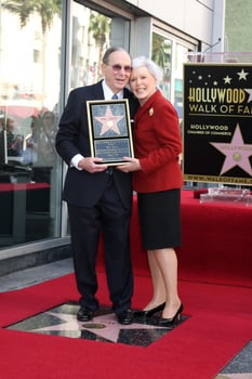 LOS ANGELES, OCT 14 -  Hal David, Wife at the Ceremony to Bestow a Star on the Hollywood Walk of Fame for Hal David at the Musicians Institute on October 14, 2011 in Los Angelees, CA photo