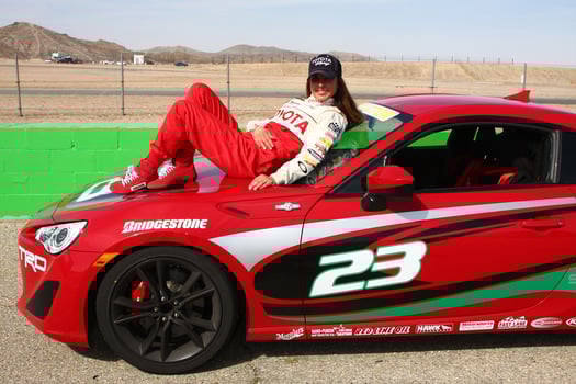 LOS ANGELES, MAR 23 - Kate del Castillo with the Scion FR-S at the 37th Annual Toyota Pro Celebrity Race training at the Willow Springs International Speedway on March 23, 2013 in Rosamond, CA   EXCLUSIVE PHOTO