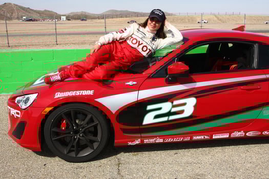 LOS ANGELES, MAR 23 - Kate del Castillo with the Scion FR-S at the 37th Annual Toyota Pro Celebrity Race training at the Willow Springs International Speedway on March 23, 2013 in Rosamond, CA   EXCLUSIVE PHOTO