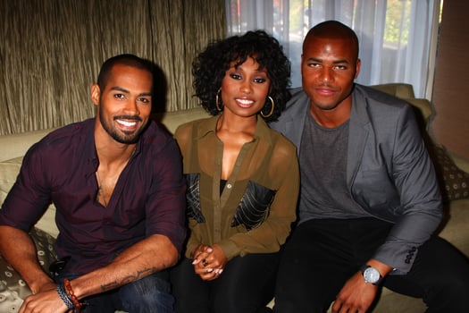 LOS ANGELES, FEB 27 -  Lamon Archey, Angell Conwell, Redaric Williams at the Hot New Faces of the Young and the Restless press event at the CBS Television City on February 27, 2013 in Los Angeles, CA photo
