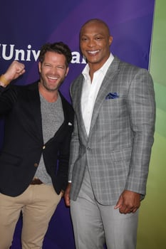 LOS ANGELES, JAN 19 - Nate Berkus, Eddie George at the NBC TCA Winter 2014 Press Tour at Langham Huntington Hotel on January 19, 2014 in Pasadena, CA photo