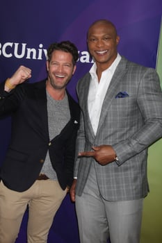 LOS ANGELES, JAN 19 - Nate Berkus, Eddie George at the NBC TCA Winter 2014 Press Tour at Langham Huntington Hotel on January 19, 2014 in Pasadena, CA photo