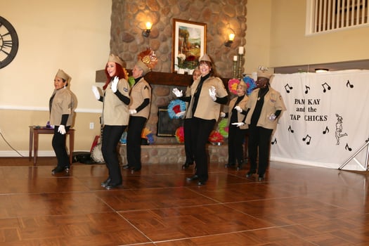 LOS ANGELES, JUL 27 - Tap Chicks at the Norbert Wagner Wish of a Lifetime Pam Kay and the Tap Chicks Performance at the Brookdale Senior Living Center on July 27, 2016 in Loma Linda, CA photo