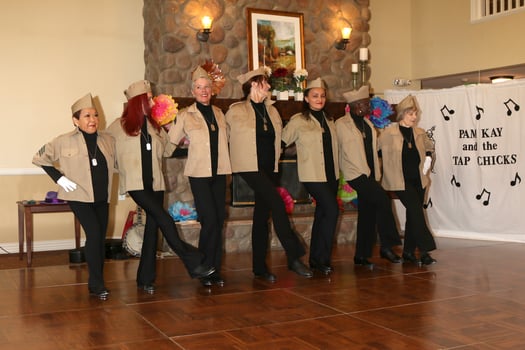LOS ANGELES, JUL 27 - Tap Chicks at the Norbert Wagner Wish of a Lifetime Pam Kay and the Tap Chicks Performance at the Brookdale Senior Living Center on July 27, 2016 in Loma Linda, CA photo