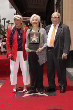 LOS ANGELES, MAY 24 - Diane Ladd, Olympia Dukakis, Ed Asner at the ceremony bestowing Olympia Dukakis with a Star on the Hollywood Walk of Fame at the Hollywood Walk of Fame on May 24, 2013 in Los Angeles, CA photo