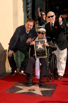 LOS ANGELES, DEC 13 - Jeff Garlin, Mel Brooks, Paul Mazursky at the Paul Mazursky Star on the Hollywood Walk of Fame Ceremony at Hollywood Blvd on December 13, 2013 in Los Angeles, CA photo
