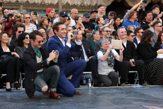 LOS ANGELES, DEC 8 - Elijah Wood, Lee Pace at the Peter Jackson Hollywood Walk of Fame Ceremony at the Dolby Theater on December 8, 2014 in Los Angeles, CA photo