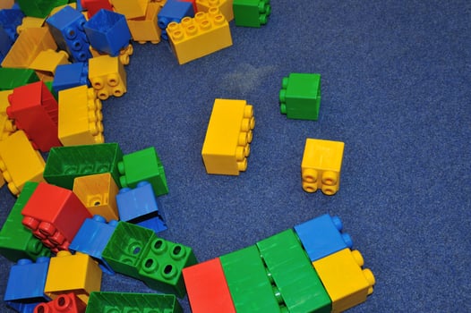 coorful brick toy photo