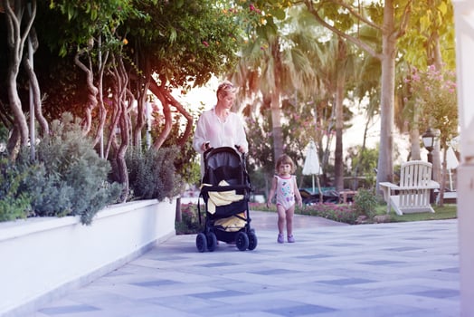 Family enjoying outdoors photo