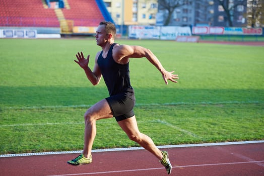 Athletic man start photo