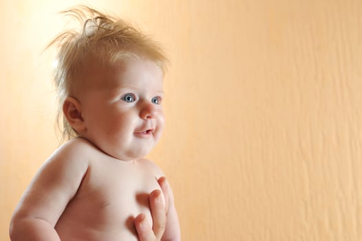 cute little baby closeup portrait photo