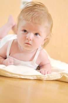 cute little baby closeup portrait photo