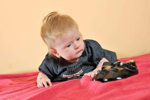 cute little baby closeup portrait photo