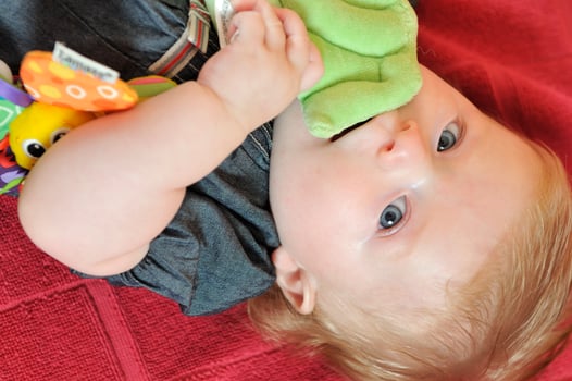 cute little baby closeup portrait photo
