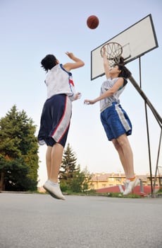Basketball player view photo