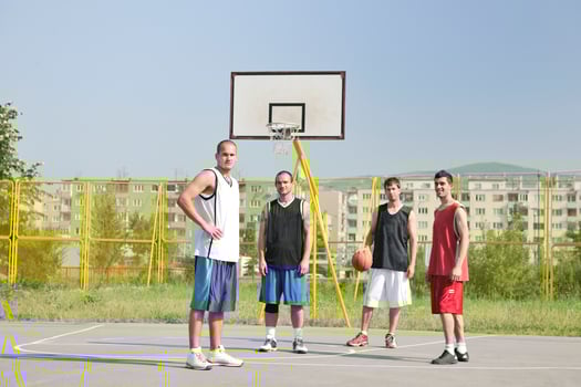basketball players team photo