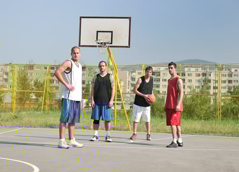 basketball players team photo
