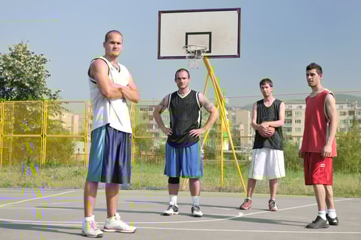 basketball players team photo
