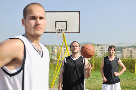 basketball players team photo