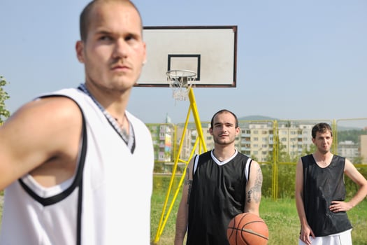 basketball players team photo