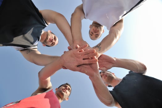 basketball players team photo