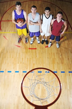 basket ball game player at sport hall photo