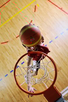 Basketball game view photo