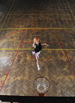 Basketball game view photo
