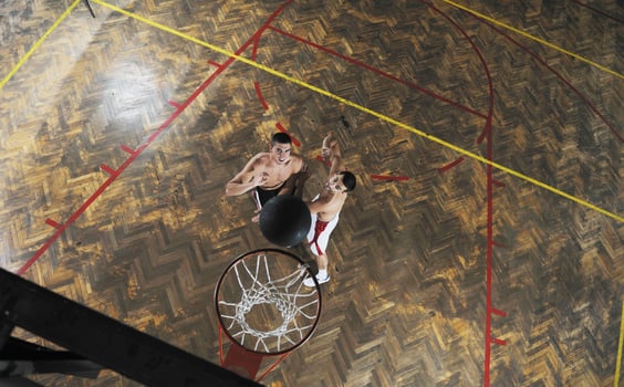 Basketball game view photo