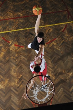 Basketball game view photo