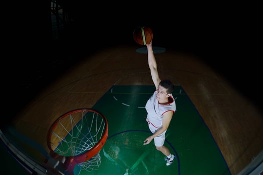Basketball player in action photo