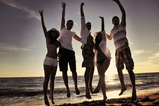 Beach party view photo