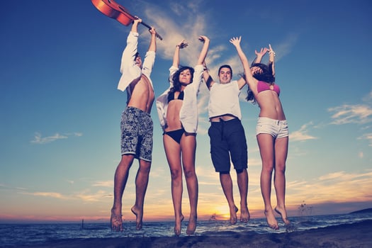 Beach party view photo