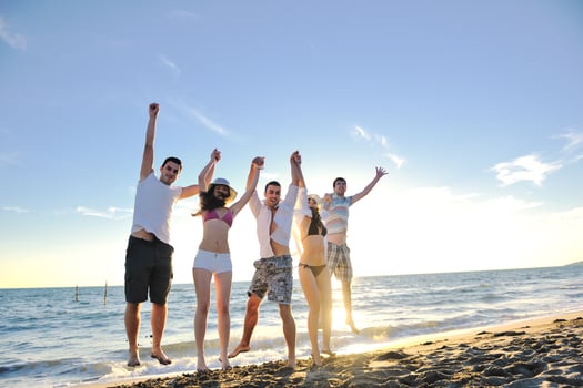 Beach party view photo