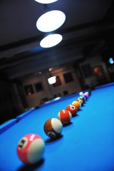 billiard balls view photo