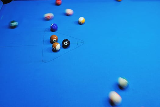 billiard balls view photo