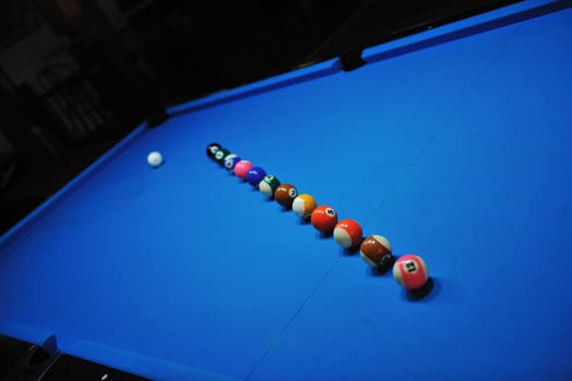 billiard balls view photo