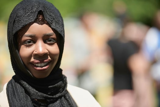 african  muslim business woman portrait photo