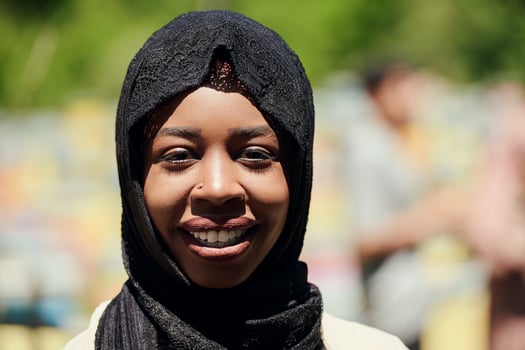african  muslim business woman portrait photo