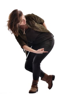 young woman dancing photo