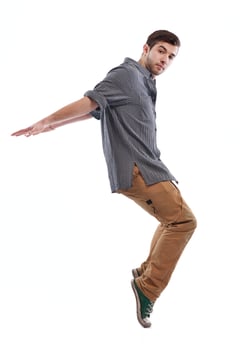 young man dancing photo
