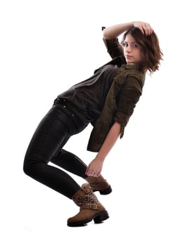 young woman dancing photo