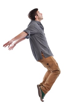 young man dancing photo