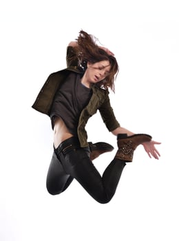 young woman dancing photo