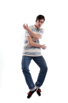 young man dancing photo