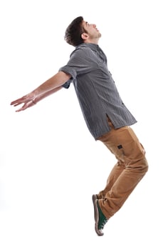 young man dancing photo