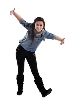 young woman dancing photo