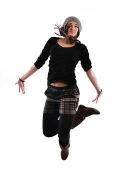 young woman dancing photo